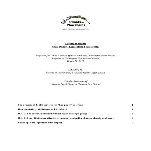 Getting It Right: “Bad Paper” Legislation That Works