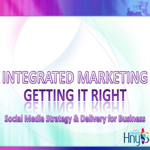 INTEGRATED MARKETING - GETTING IT RIGHT