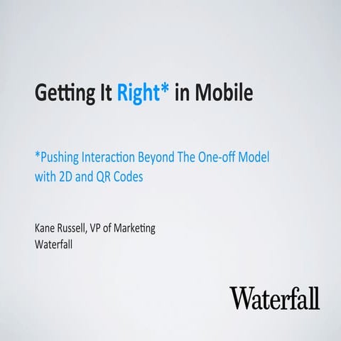 Webinar: Pushing Interaction Beyond the One-off Model with 2D and QR Codes