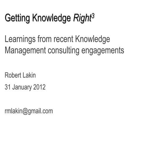 Getting Knowledge Right3