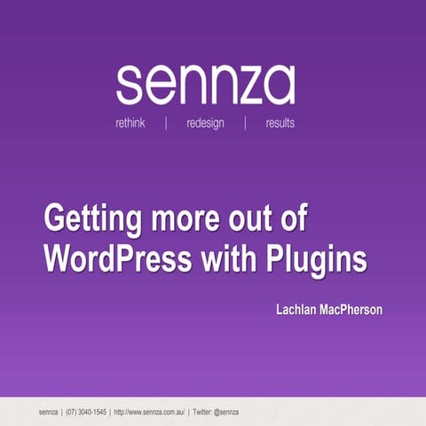 Getting More Out of WordPress With Plugins