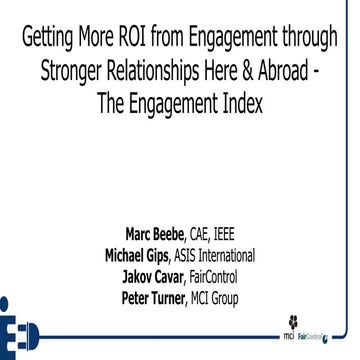 Getting more roi from engagement through stronger relationships here  abroad   the engagement index.webinar 11.21.17
