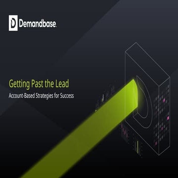 Webinar: Account Based Strategies: Getting Past the Lead