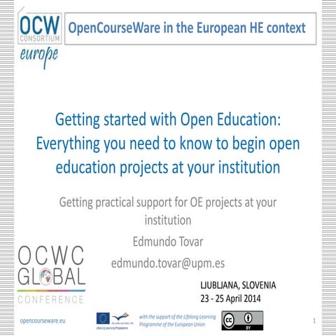 Getting practical support for Open Education projects at university