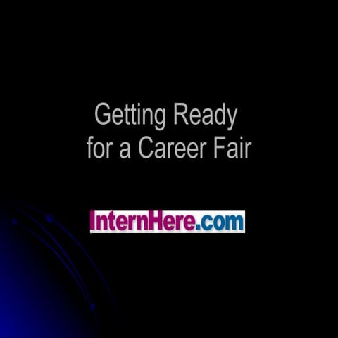 Getting Ready For A Career Fair