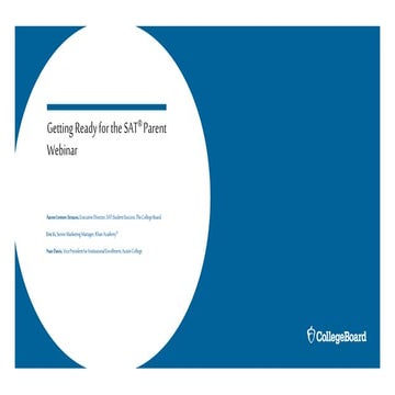 Getting Ready for the SAT (Fall 2017)