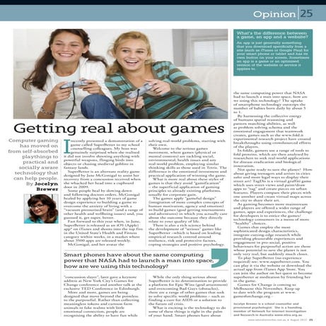 Getting real about games | EDUCATION REVIEW 2012
