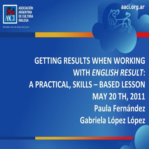 Getting results when working with english result