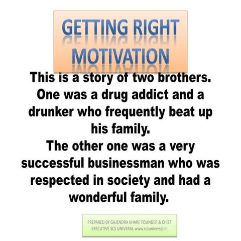 Getting Right Motivation