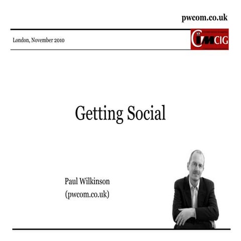 "Getting social" - applying web 2.0 in construction marketing and PR 