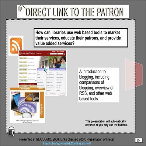 Direct link to the Patron (Getting Started With Web 2.0)