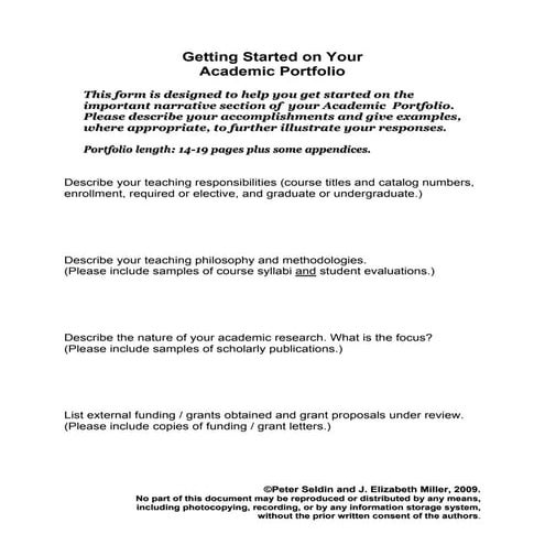 Getting started -professional portfolio