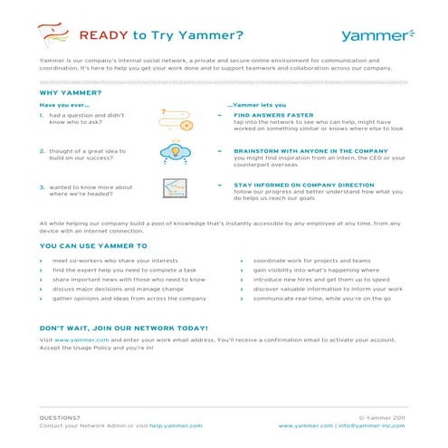 Getting started ready, set, go! By Yammer
