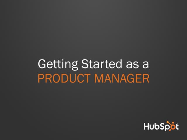Getting Started as a PM