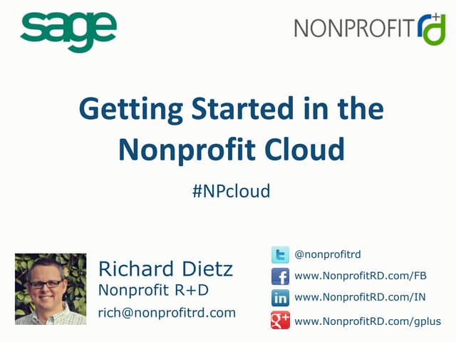 Getting Started in the Nonprofit Cloud