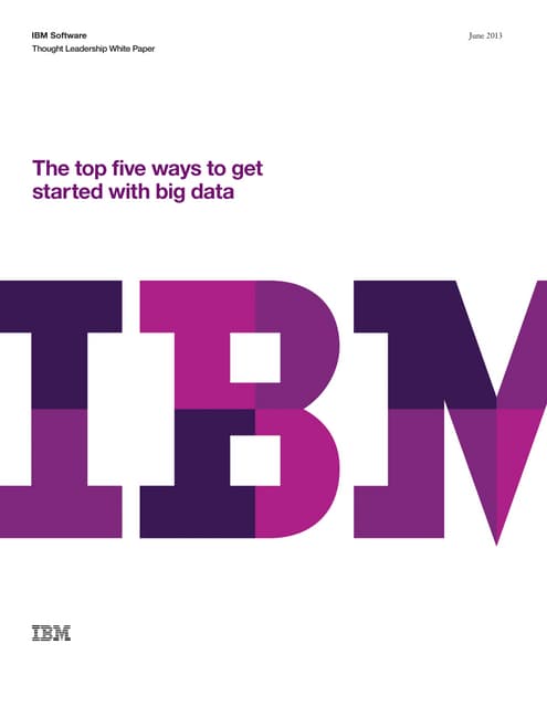 Getting started in Big Data
