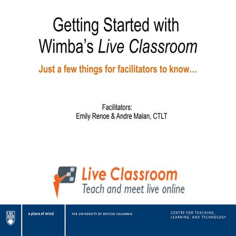 Getting Started in Live Classroom