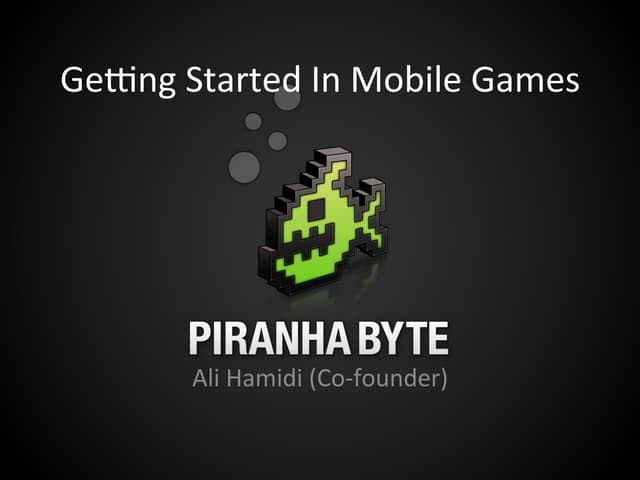Getting started in mobile games