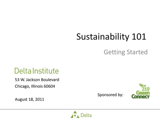 Getting started in sustainability webinar (08 15 11)