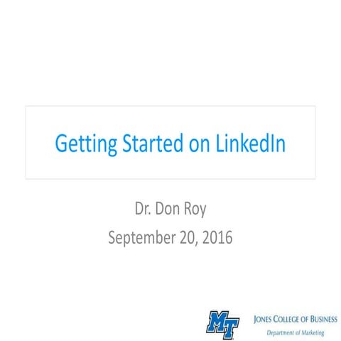 Getting Started on LinkedIn