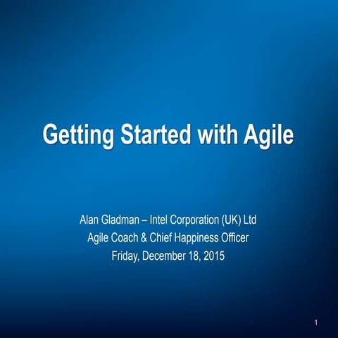 Getting started with agile