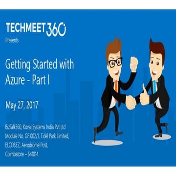 Getting started with Azure – Part 1 | TechMeet360
