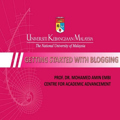 Getting started with blogging