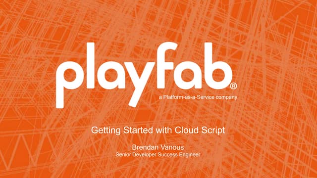 Getting started with Cloud Script