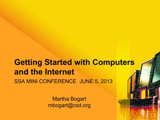 Getting started with computers & the internet