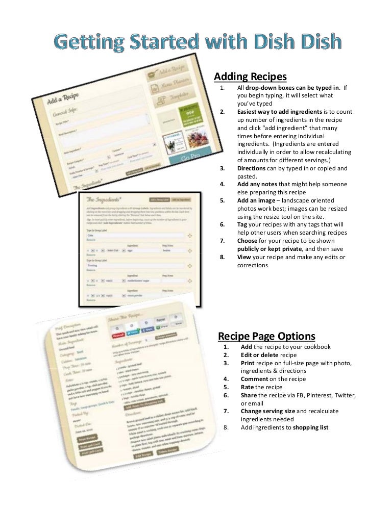 Get Started Organizing and Sharing Recipes on Dish Dish