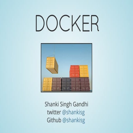 Getting started with docker