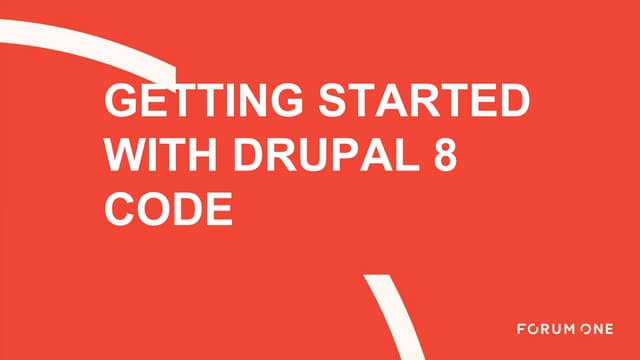 Getting started with drupal 8 code