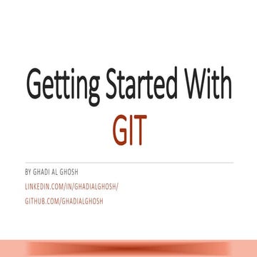 Getting started With GIT | PDF | Operating Systems | Computer Software ...