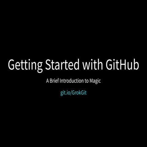 Getting started with GitHub | PPT
