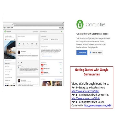 Getting started with google communities