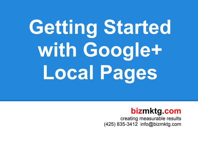 Getting started with google+ local ...