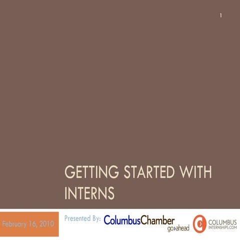 Getting Started With Interns - 2010