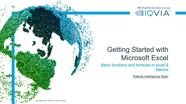 Getting started with microsoft excel.