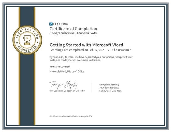 Getting started with microsoft word
