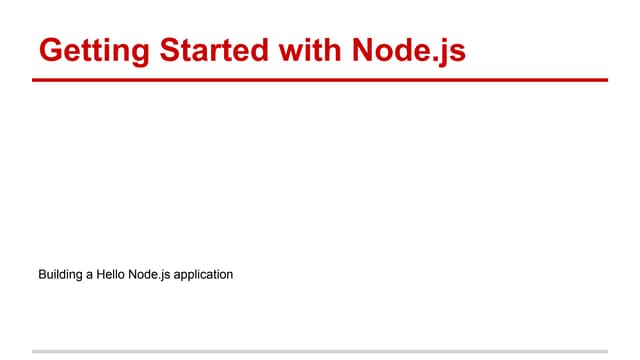 Getting started with node.js