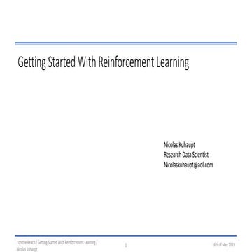 Getting started with Deep Reinforcement Learning