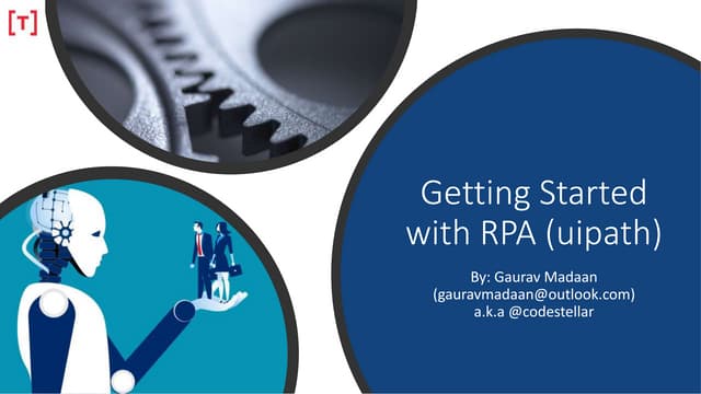Getting started with RPA (uipath)