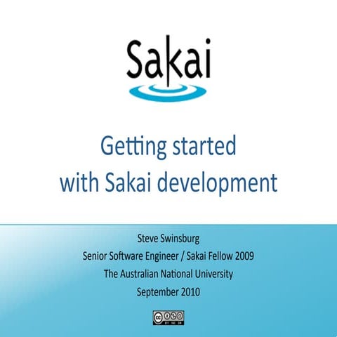 Getting started with Sakai development