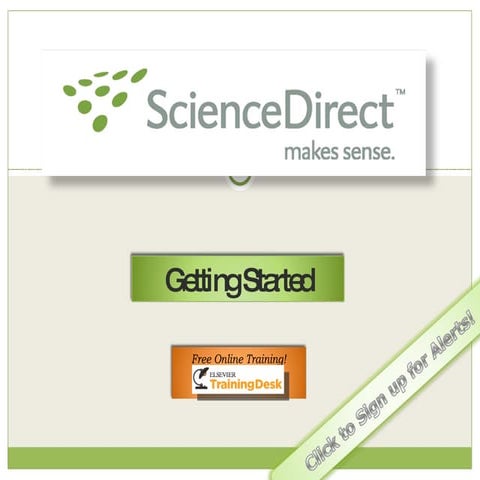 Getting Started With ScienceDirect