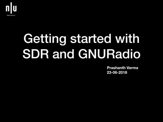 Getting started with sdr