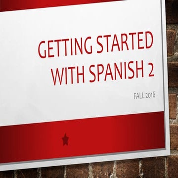 Getting started with spanish 2