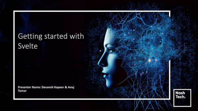 Getting started with Svelte Presentation