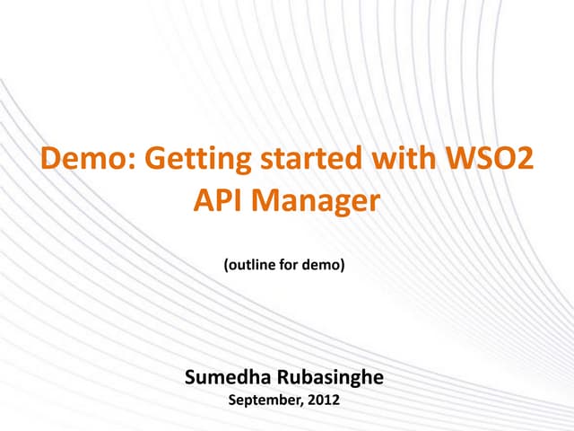 Getting Started with the WSO2 API Manager