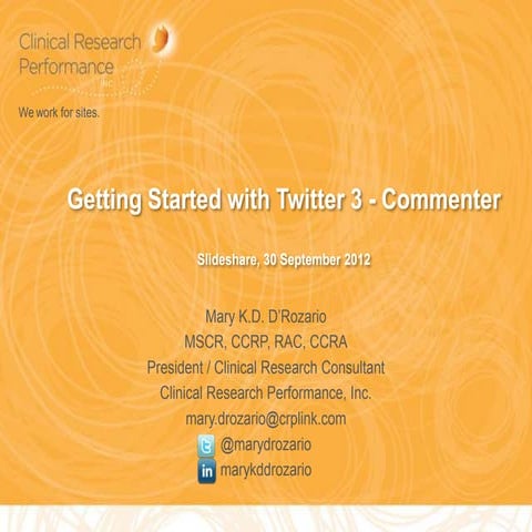 Getting Started with Twitter 3 - Commenter