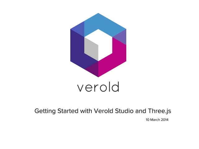 Getting started with Verold and Three.js
